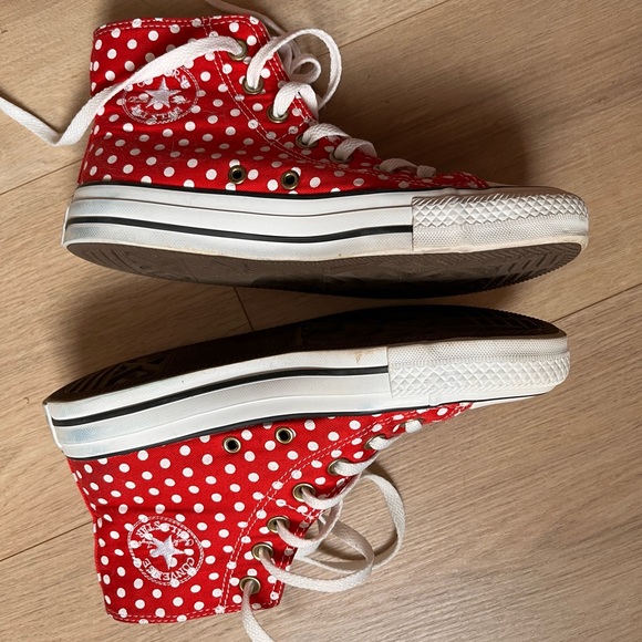 Converse Chuck Taylor Double-Tongue Polka Dot Hi-top Sneakers (Size 6) - Picture 7 of 16